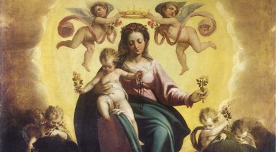 Madonna del Rosario col Bambino, Angeli e i Santi Domenico e Tommaso d’Aquino