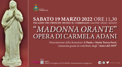 Carmela Adani, “Madonna orante”. Presentazione restauro e donazione.